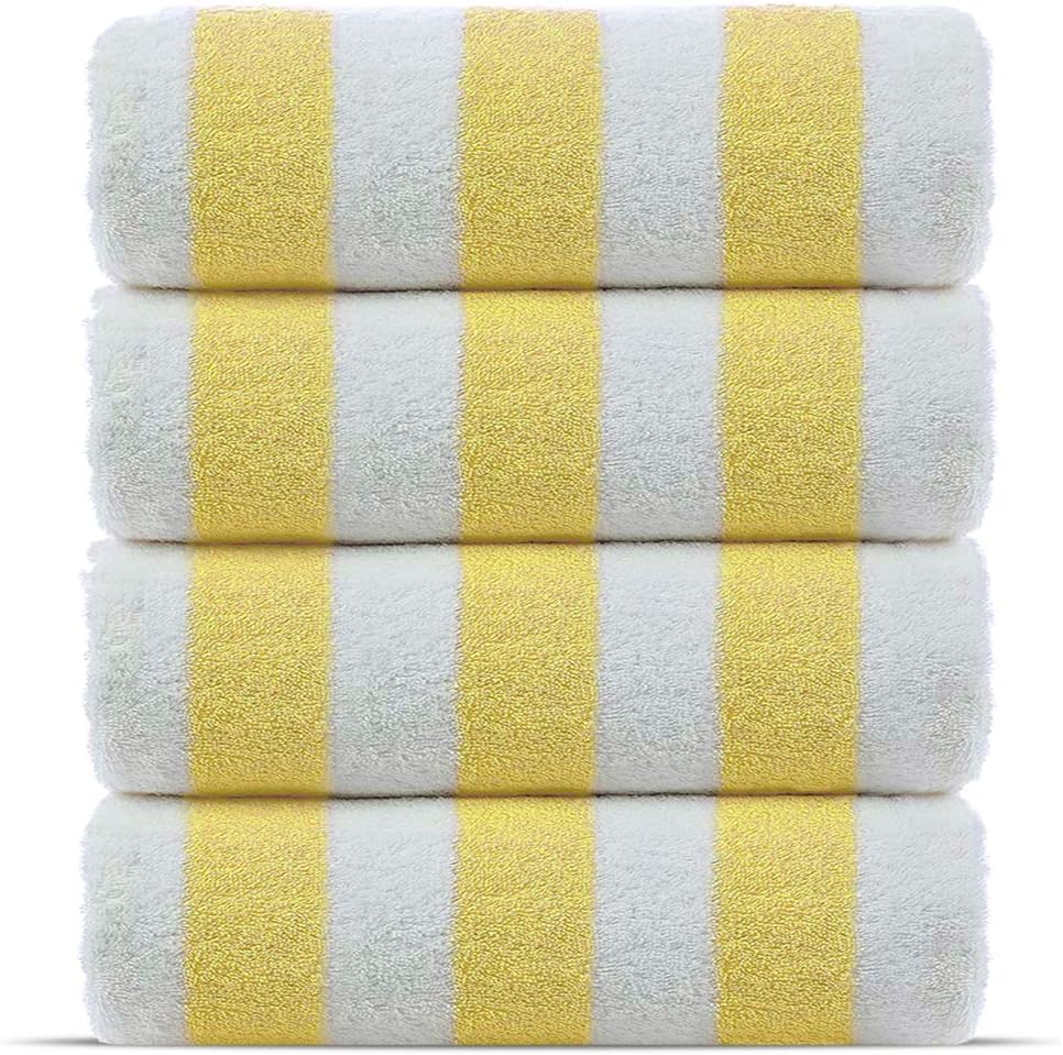 Light Blue 30x60 Inch 100% Cotton Pool Beach Towels 4-Pack L375539