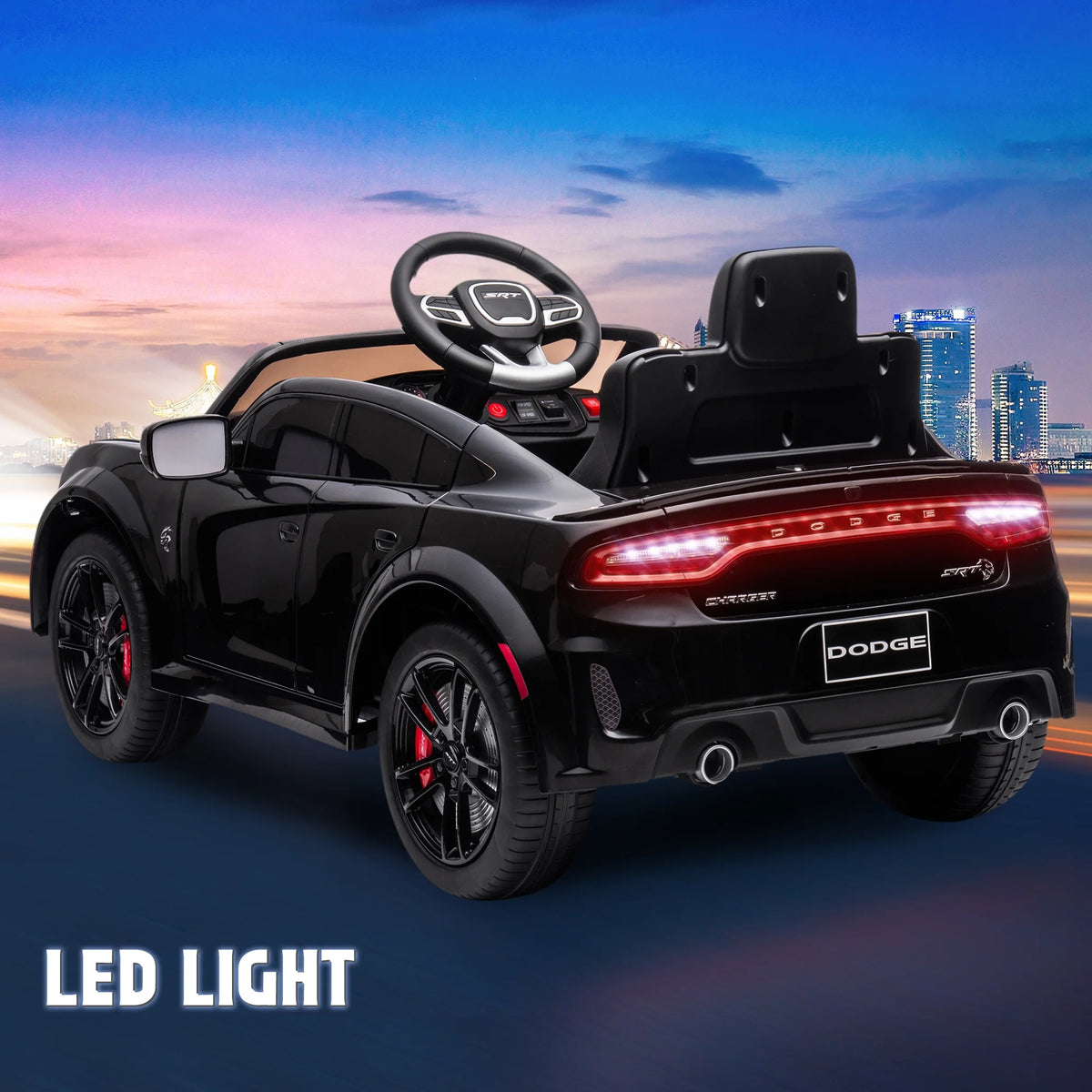 12V Battery Powered Ride On Car with Parent Remote Control, Black Z84260