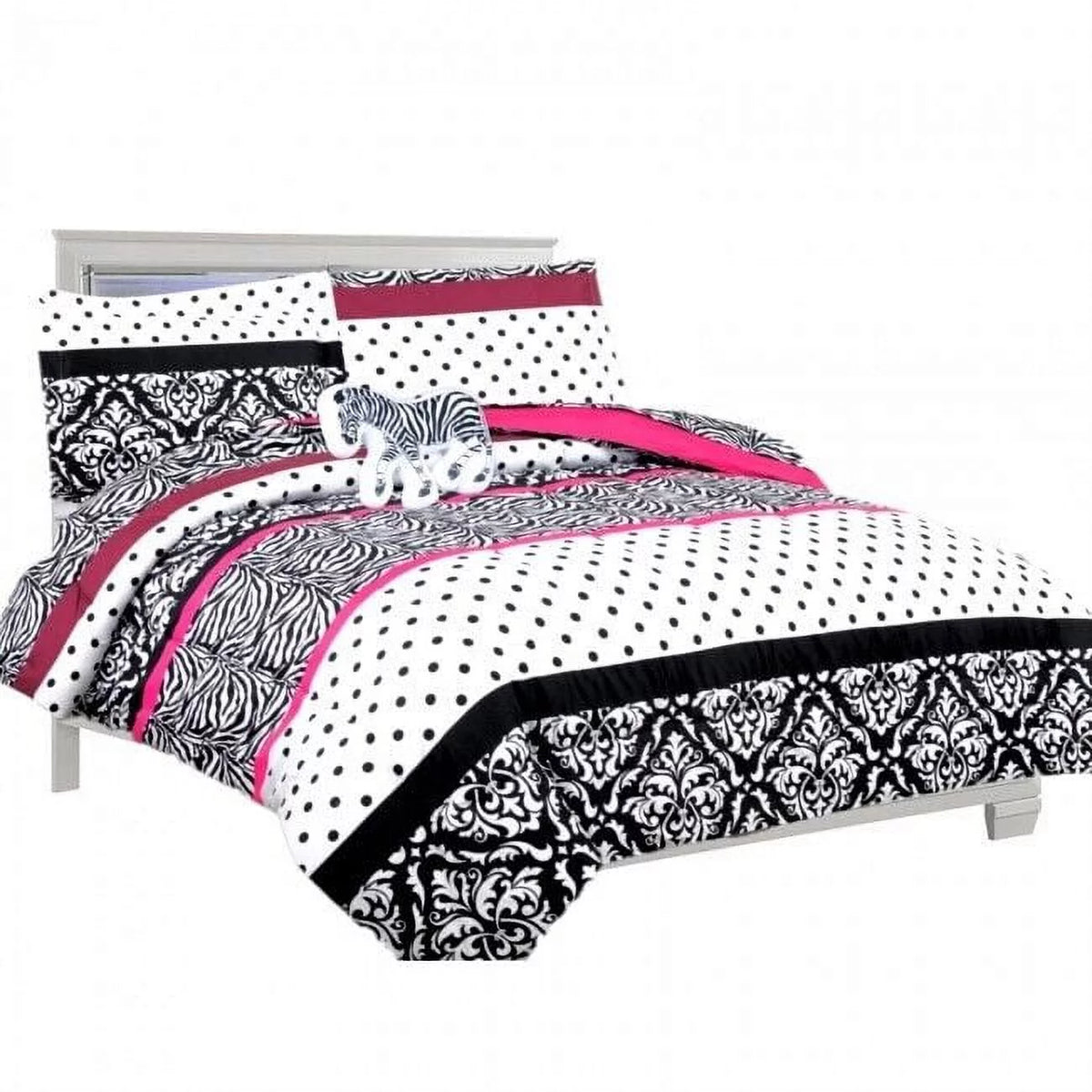 6 Piece Twin Pink Comforter and Sheet Set C610390