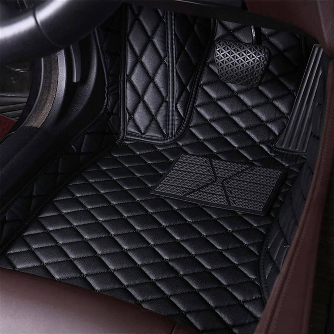 Black Beige Pack of 2 Car Mat L210