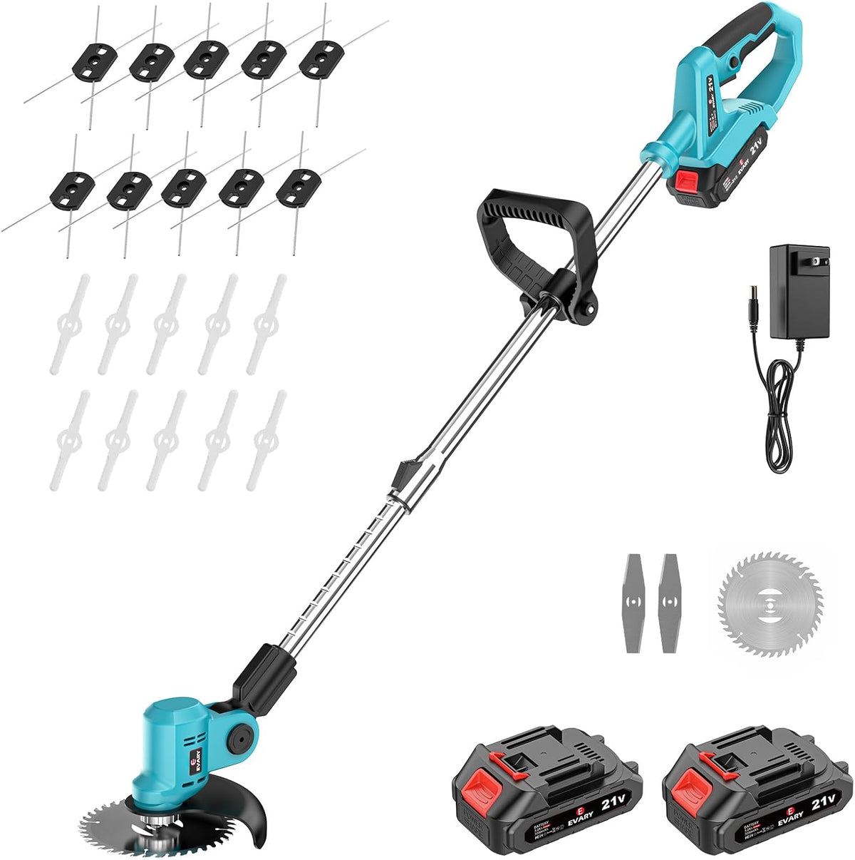 21V Cordless String Trimmer with 6000mAh Battery Y381618