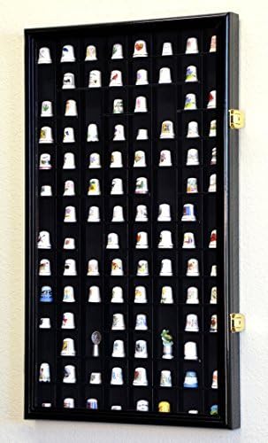 Black Wall Mounted Display Case Cabinet Holder O2167