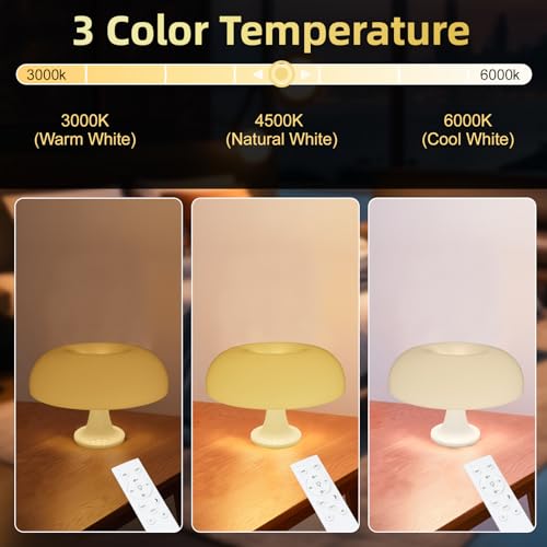 Orange Mushroom Table Lamp, Dimmable Desk Lamp G26395