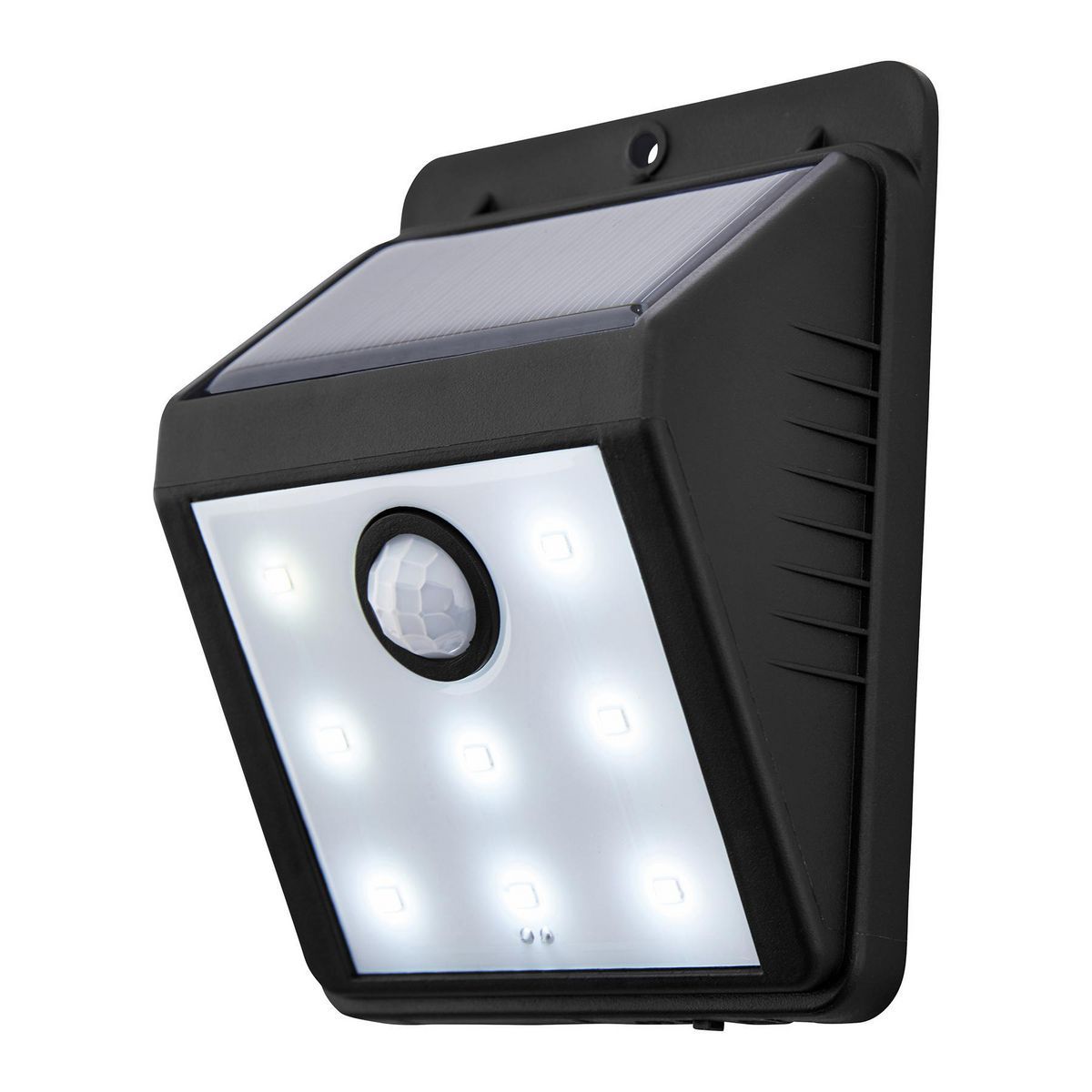 Black 115 Lumen Wall-Mount Solar Security Light K87929