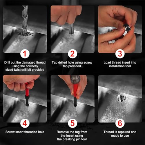 Thread Repair Kit with HSS Drill Bit and Thread Inserts M8 x 1.25 mm Z151342