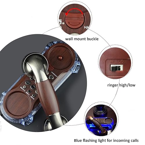 Red Bronze Small Retro Wall Mounted Telephone H38785