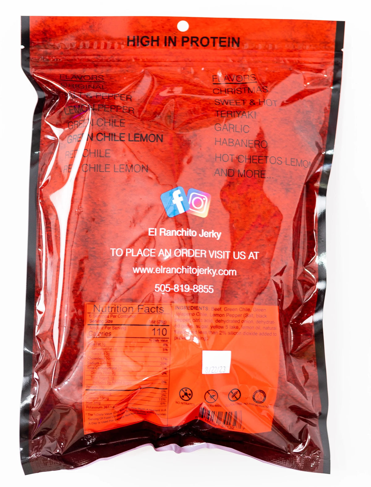 Crunchy Beef Jerky 6 OZ B658