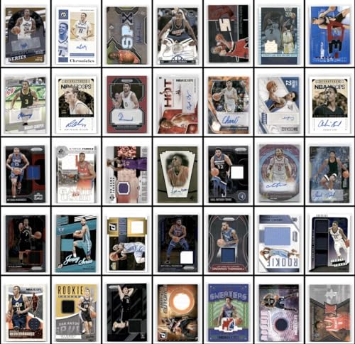 25 Cards Basketball Sports Card Mystery Pack with Autograph or Relic Cards W199712