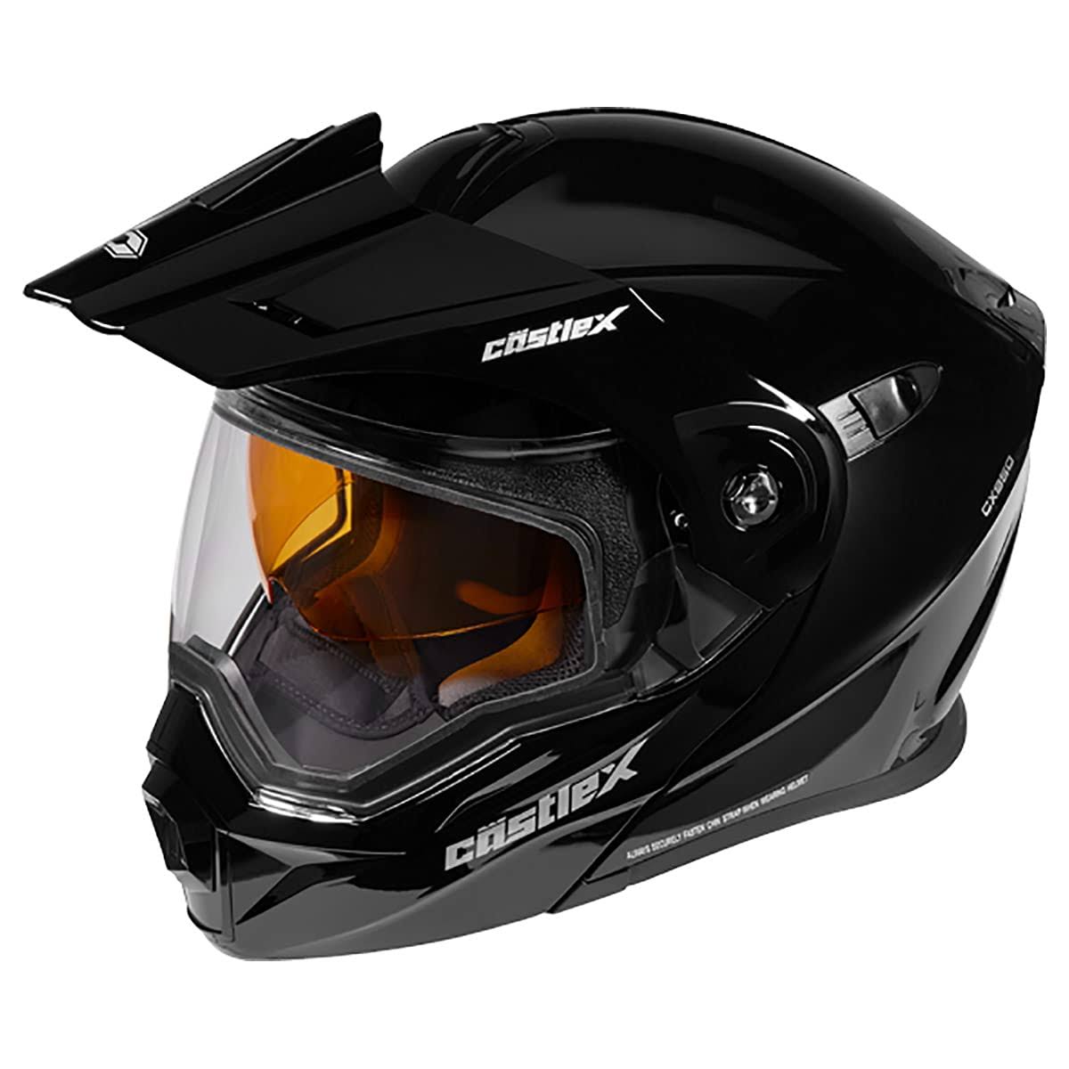 Solid Black Modular Snowmobile Helmet W6511