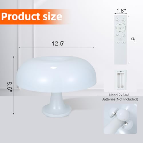 Orange Mushroom Table Lamp, Dimmable Desk Lamp G26395