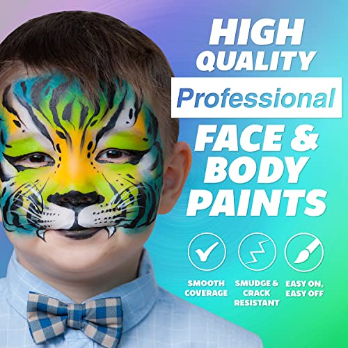 12 x 10 gm Water Activated Non Toxic Face Paint Palette G875