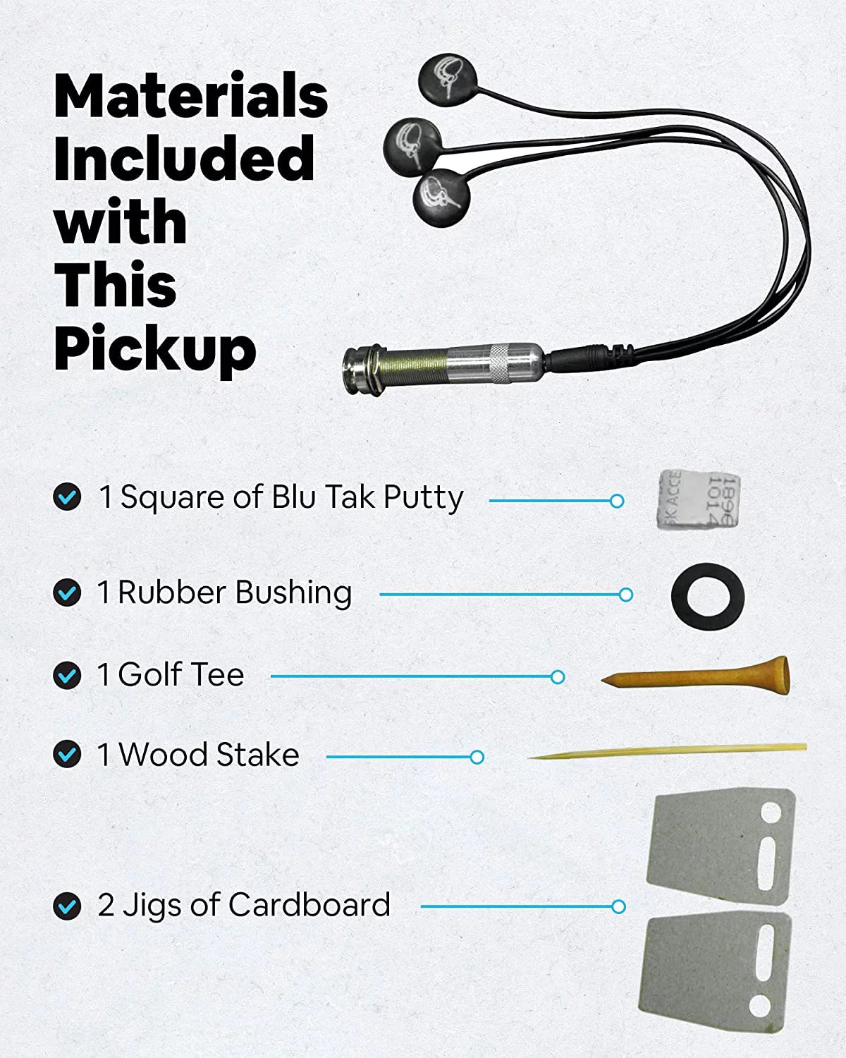 Passive Piezo Acoustic Pickup for Acoustic Guitars (Ceramic) R736615