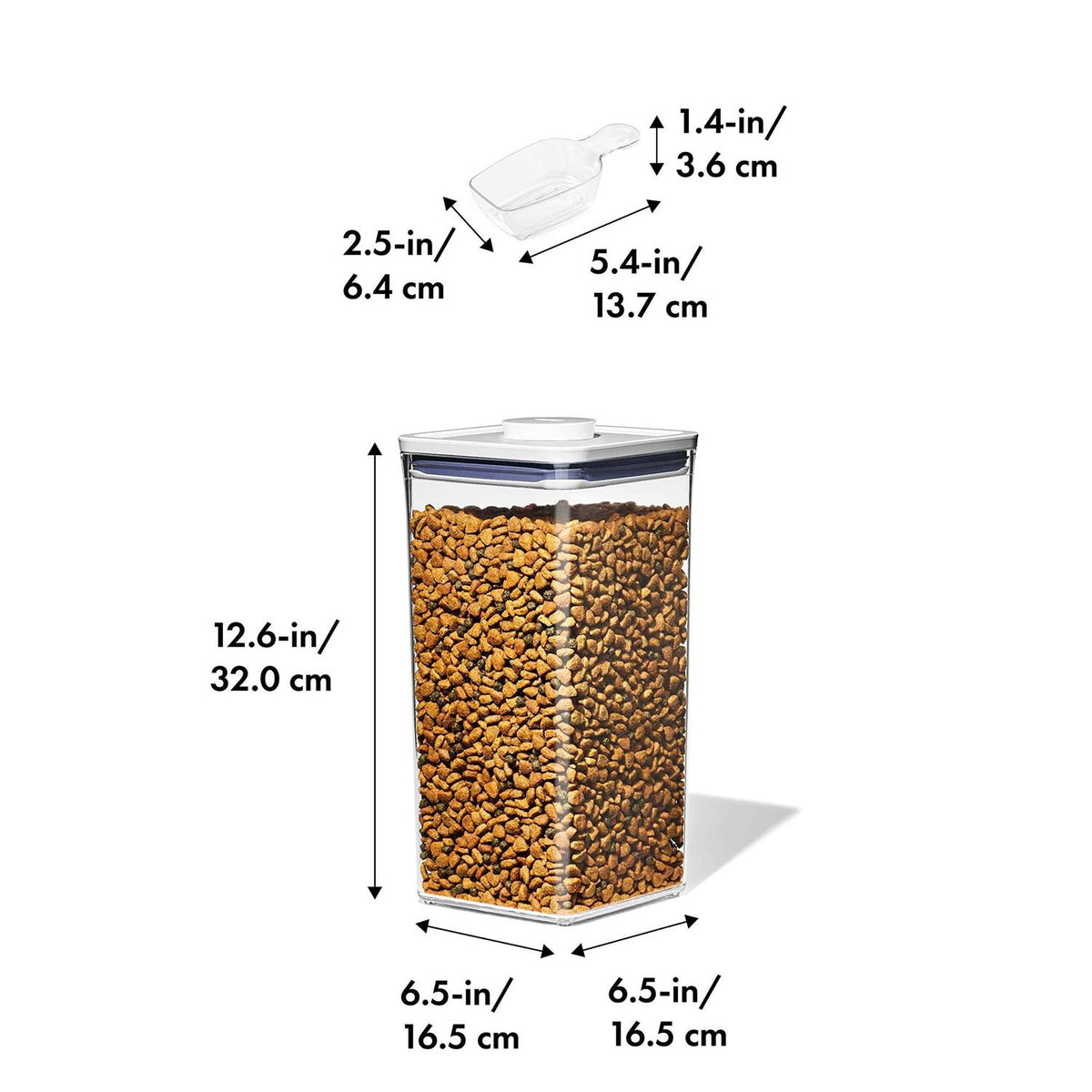 Pet POP Container with Scoop P562