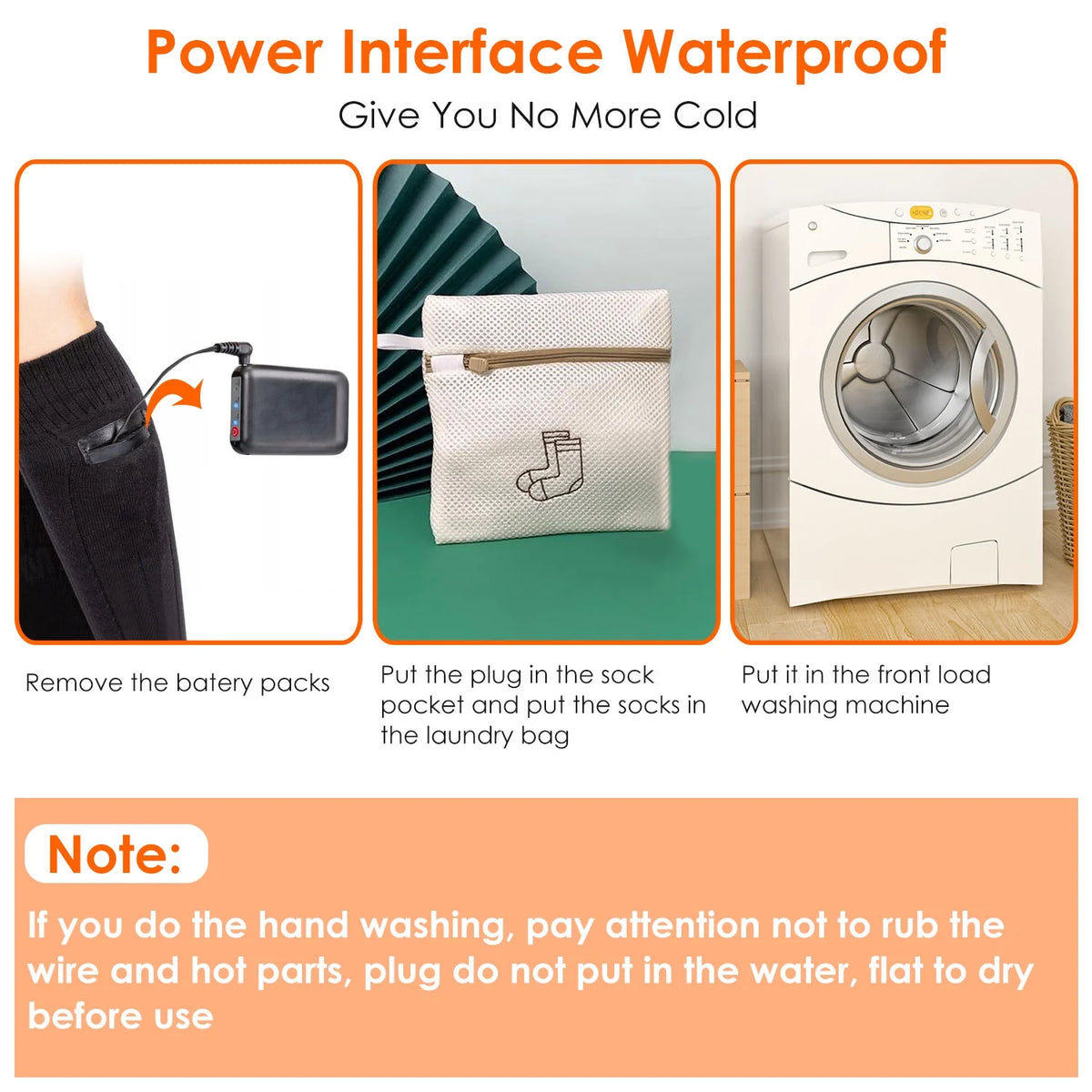 Rechargeable Heated Socks with 4 Heat Settings Y996
