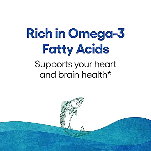 Wild Alaskan Salmon Oil Omega-3 EPA DHA Vitamin D 180 Count G738
