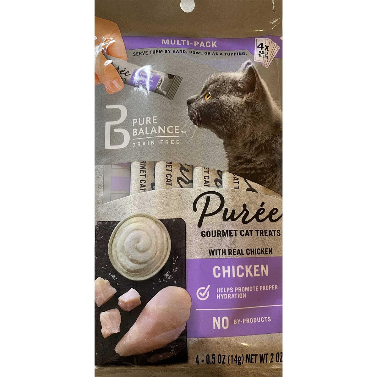 Puree Gourmet Cat Treats with Real Chicken X822347