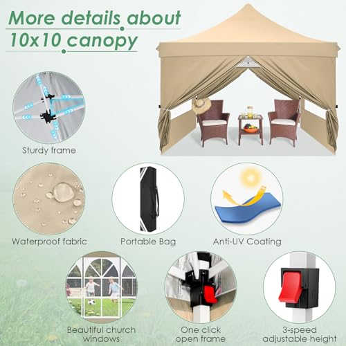 10x20 Pop Up Canopy Tent with 6 Sidewalls White W491213