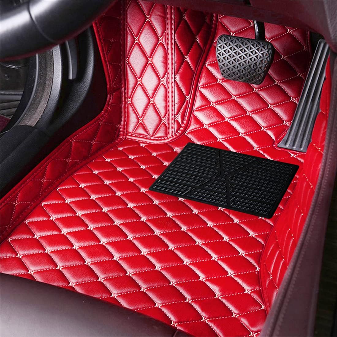 Black Beige Pack of 2 Car Mat L210