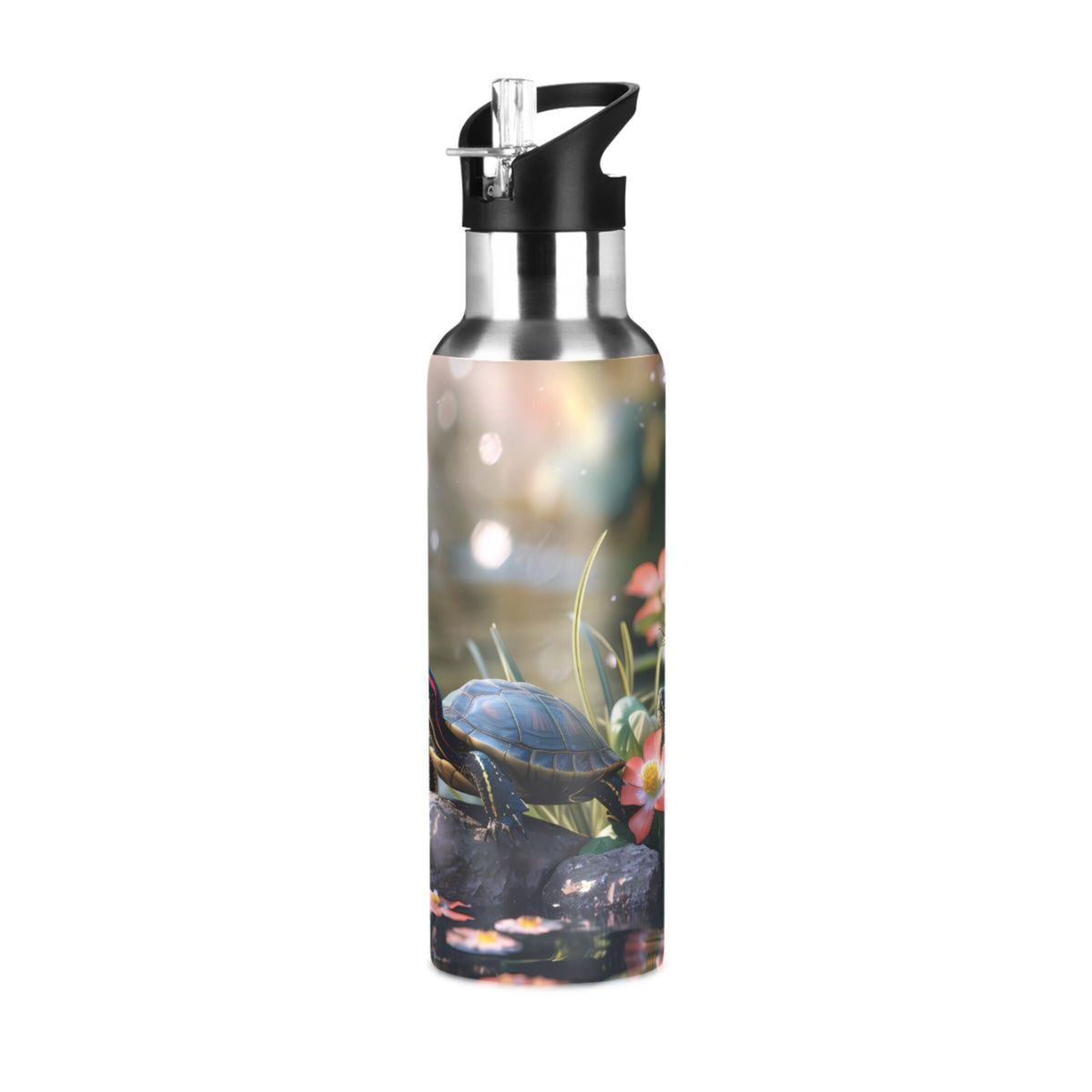Insulated Stainless Steel Water Bottle with Straw Lid 20 oz J966
