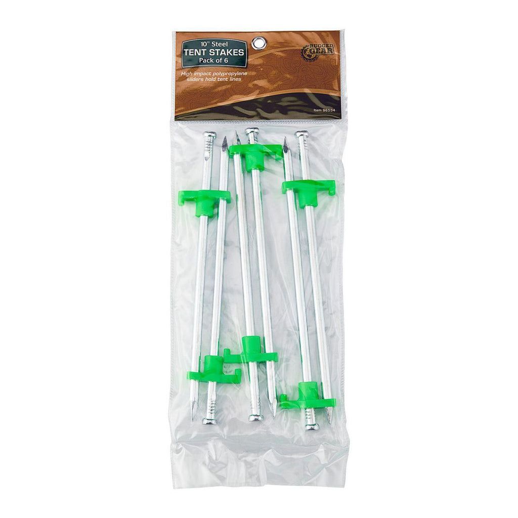 10 In. Steel Tent Stakes, 6-Pack Y47869