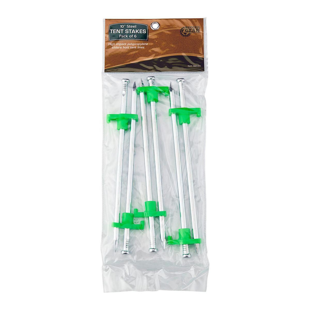 10 In. Steel Tent Stakes, 6-Pack Y47869