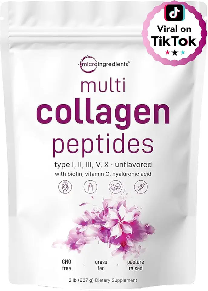 Hydrolyzed Multi Collagen Protein Powder 2lbs Unflavored E52499