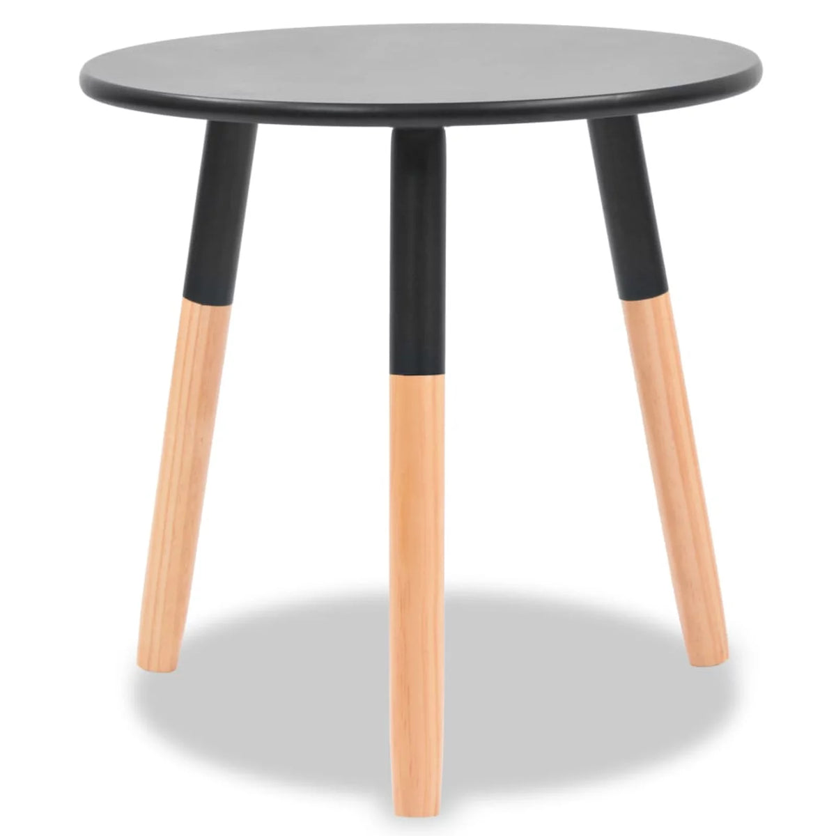 Set of 2 Black Round Side Table B499