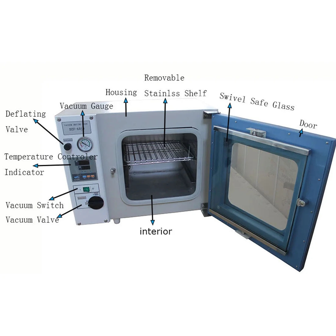 1.9 Cu Ft Vacuum Drying Oven with 2 Shelves P18494