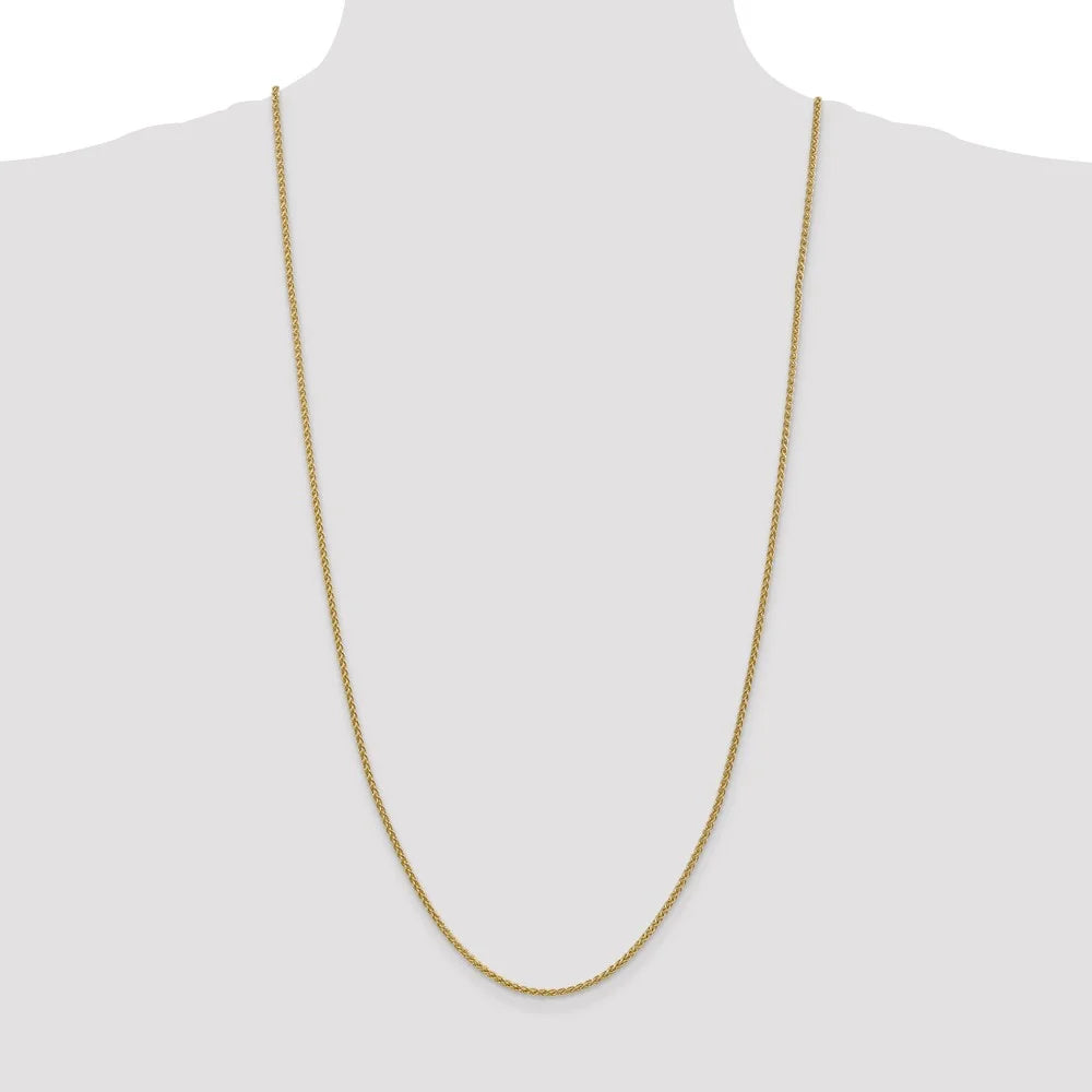 14kt Yellow Gold 2mm Spiga Chain 30 inch Lobster Clasp R673