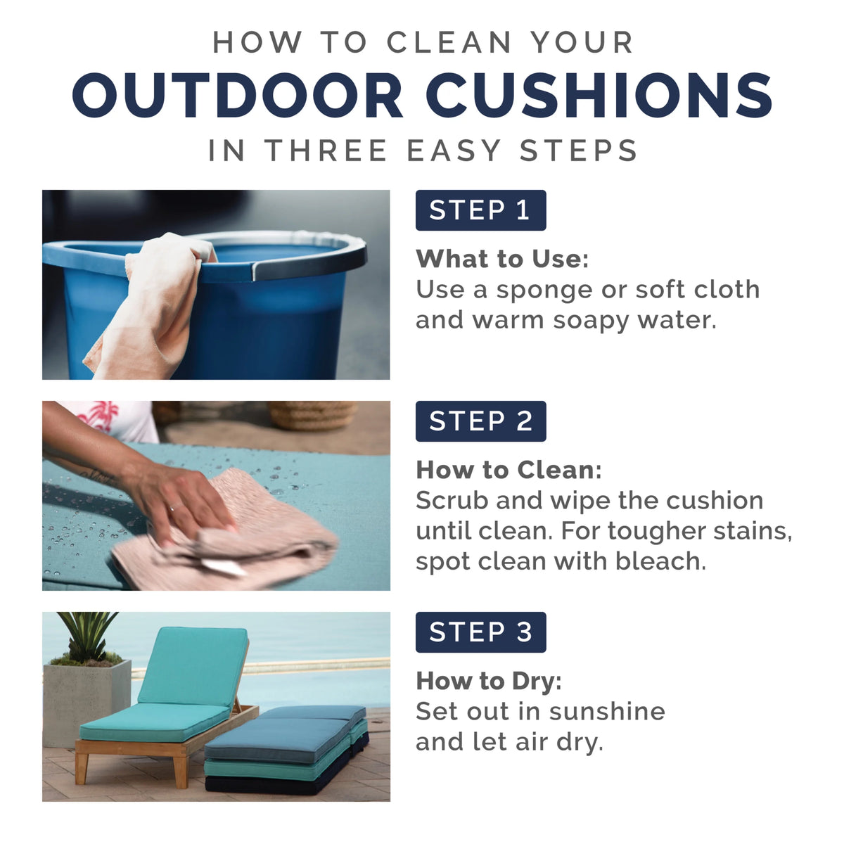 Water Repellent Fade Resistant Deep Seat Cushion Set G509539
