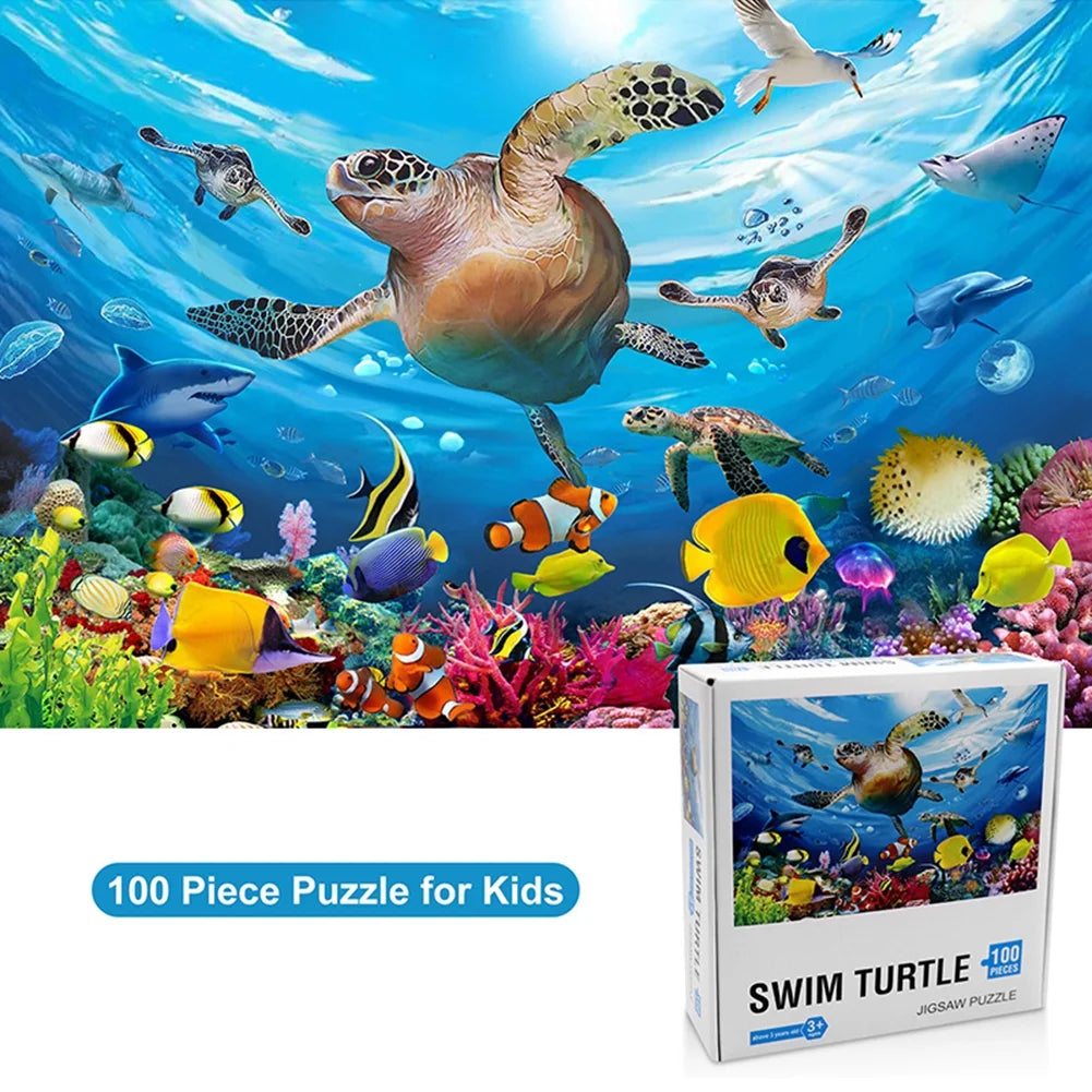 100 Pieces Underwater World Puzzle Educational Toy M94304