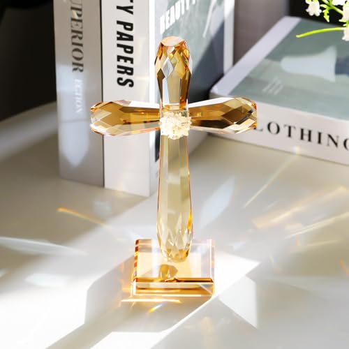 Crystal Standing Cross Decor M1395