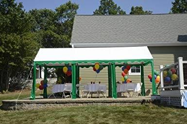 10' x 20' Green/White Party Tent W895