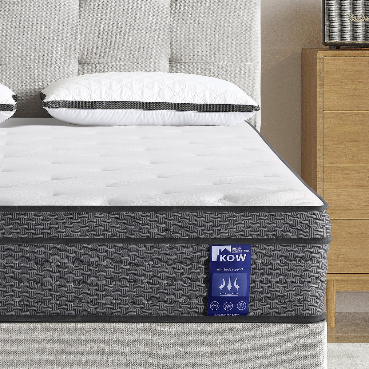 12 inch Full Size Gel Memory Foam Hybrid Mattress T928466