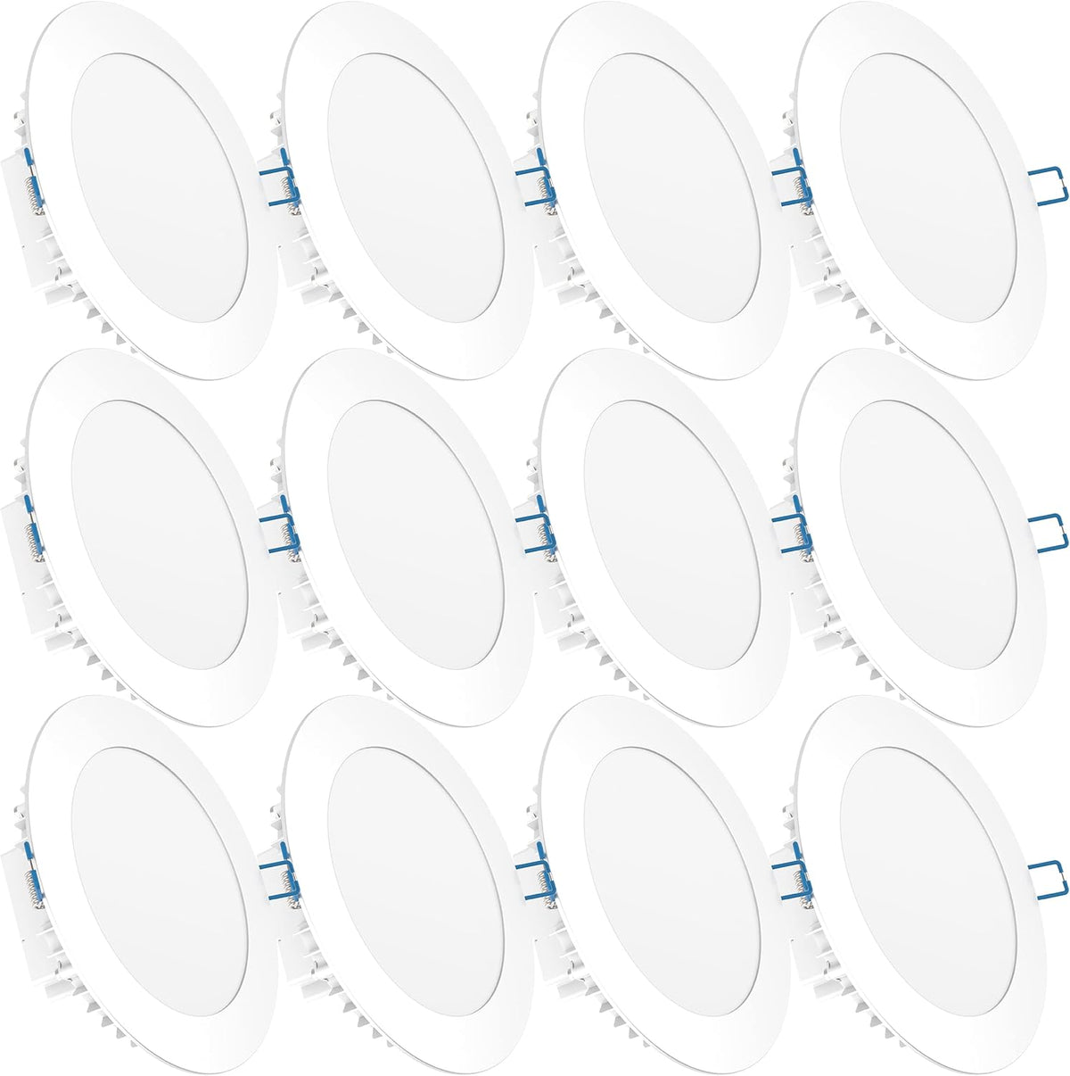 12 Pack 6 Inch Ultra Thin LED Recessed Ceiling Lights, 2700K Soft White, 14W, 850 LM, Dimmable O20120