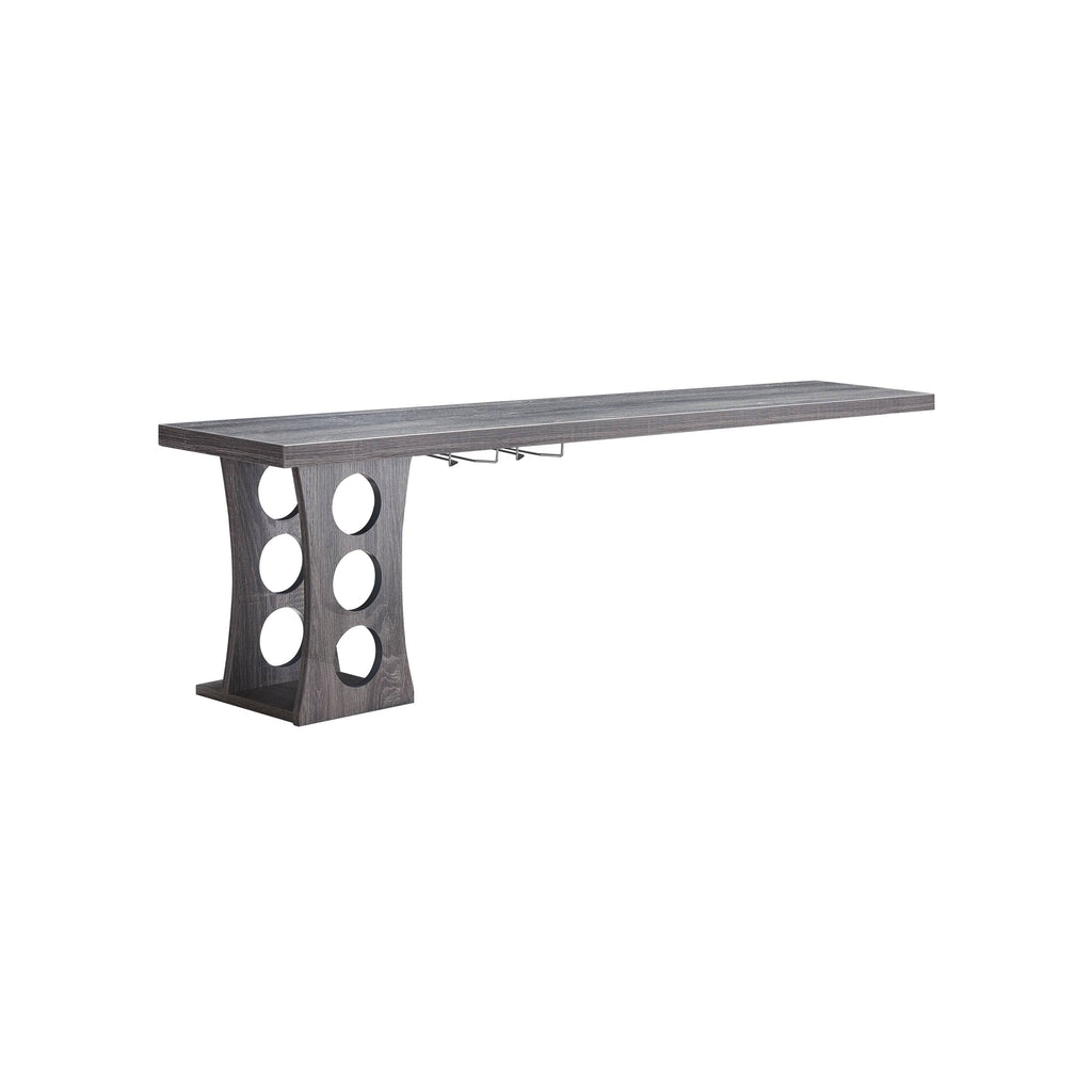 Distressed Grey Floating Wine Rack X1590