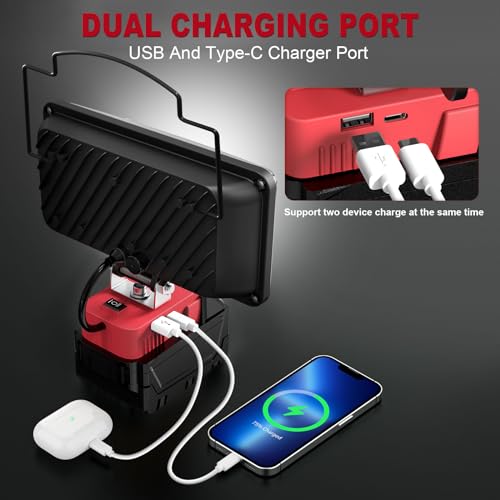 Portable LED Work Light 60W 6000LM Cordless Flood Lights V811