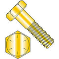 1/4-20 x 2-3/4x22 Hex Head Cap Screw - Steel - Zinc Yellow - Grade 8 - 100 Pk D61419