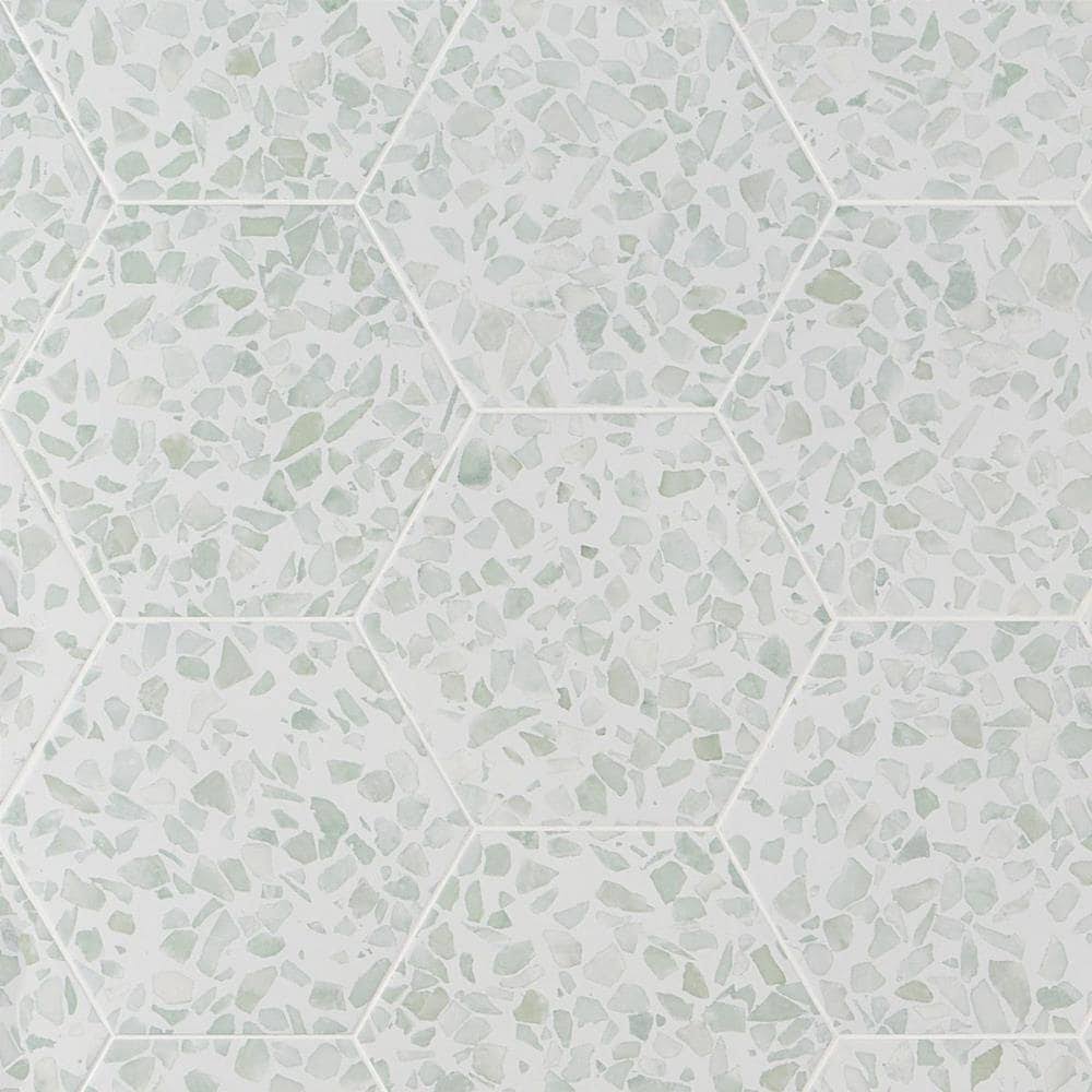 Green Terrazzo Matte Porcelain Floor and Wall Tile N835
