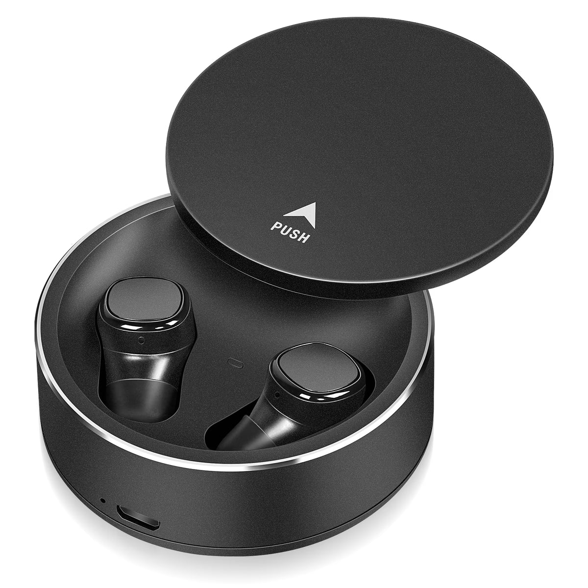 True Wireless Earbuds with Mic Bluetooth Headphones - Black G2493