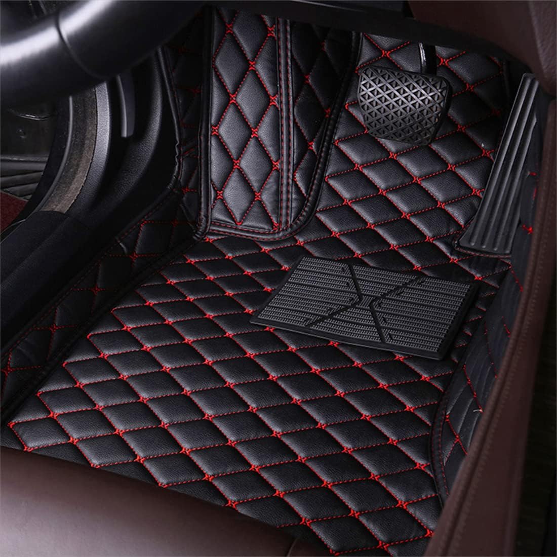 Black Beige Pack of 2 Car Mat L210
