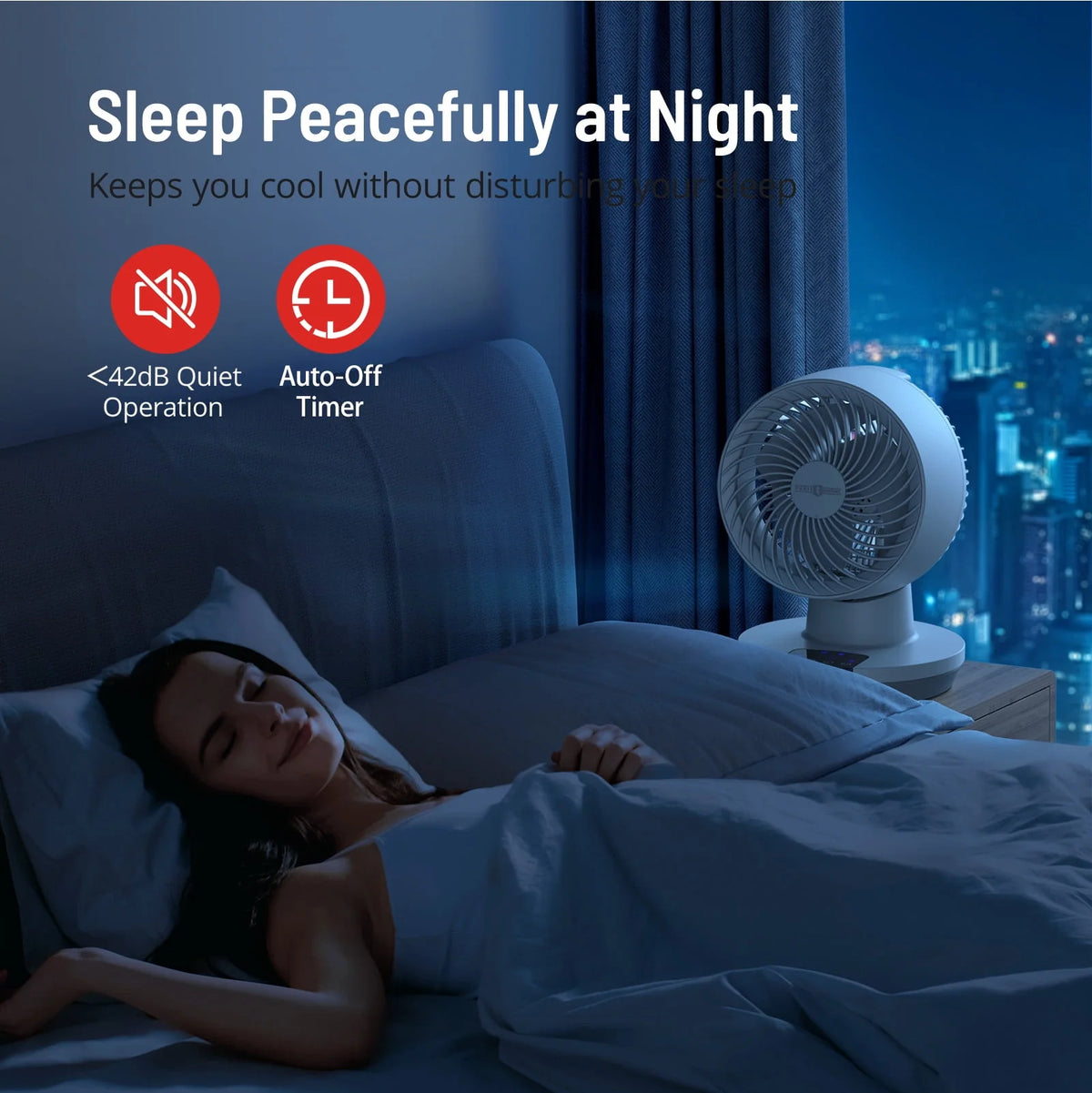 Black 3 Speeds 8 Oscillating Desk Fan M568