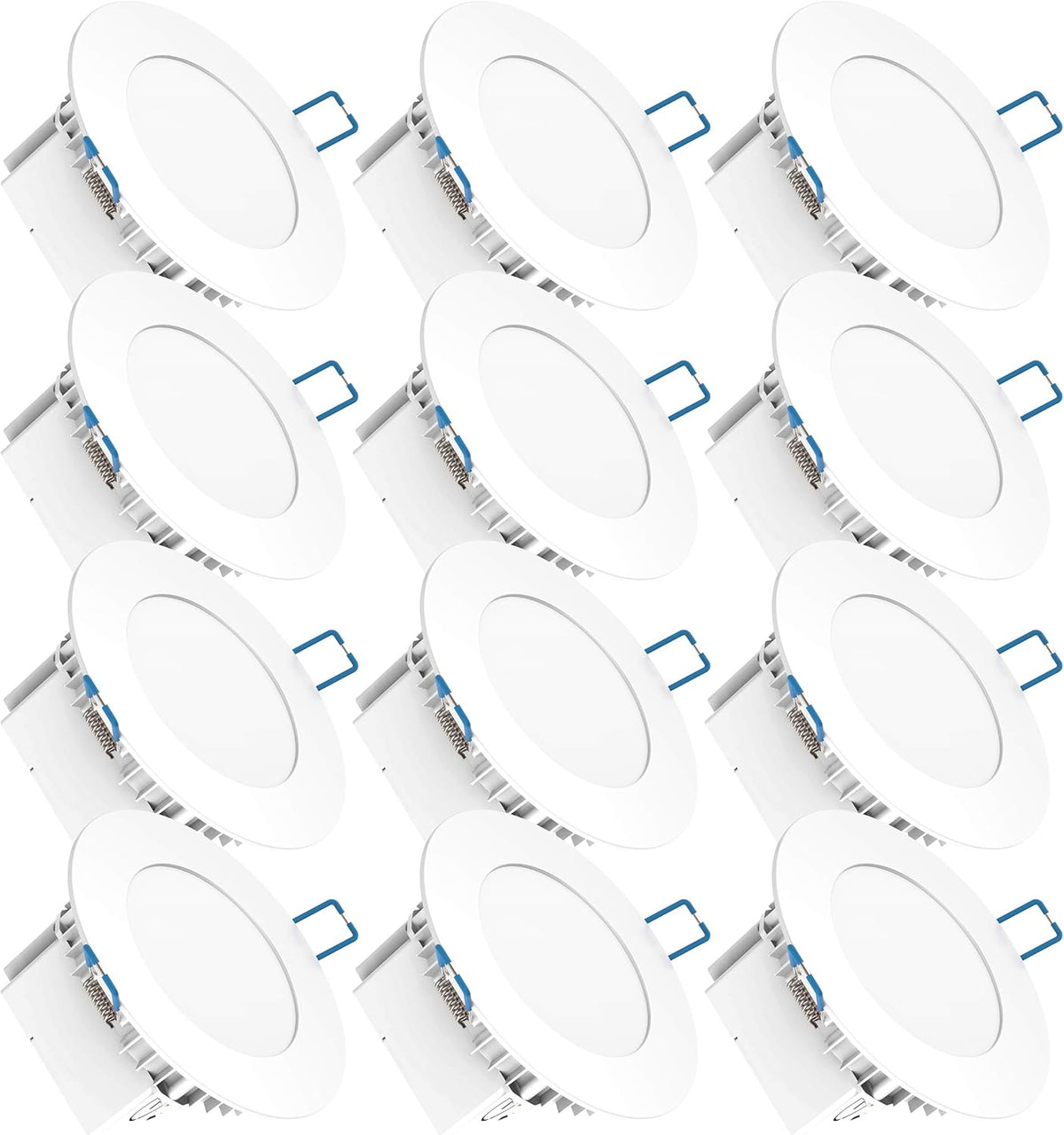 12 Pack 6 Inch Ultra Thin LED Recessed Ceiling Lights, 2700K Soft White, 14W, 850 LM, Dimmable O20120